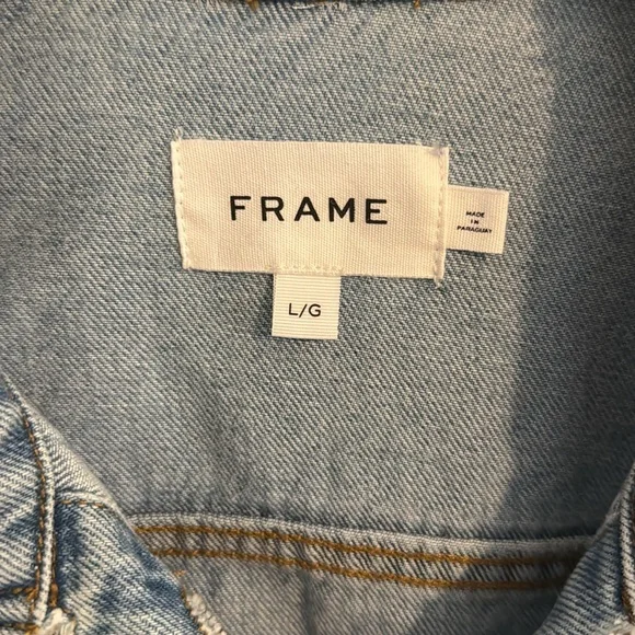 NEVER WORN FRAME DENIM VINTAGE CROP DENIM JACKET - Picture 2 of 4